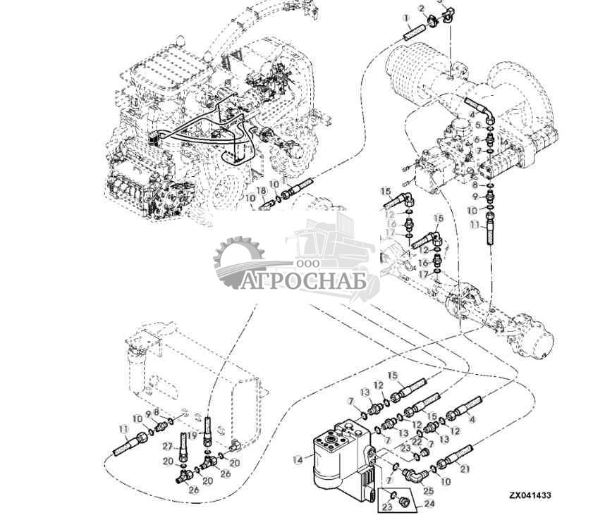 Hydraulic Hoses (Automatic Row Guidance II) 